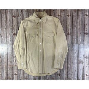 Buck Mason suede western shirt Overshirt sz S color pistacho shell mspr $648